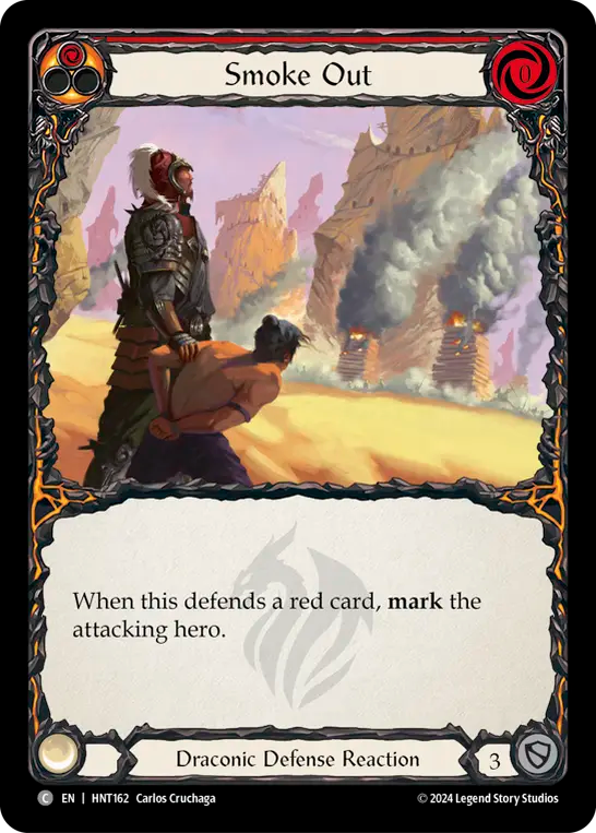 (HNT162) Flesh & Blood TCG The Hunted Single: Smoke Out (Rainbow Foil)  Common