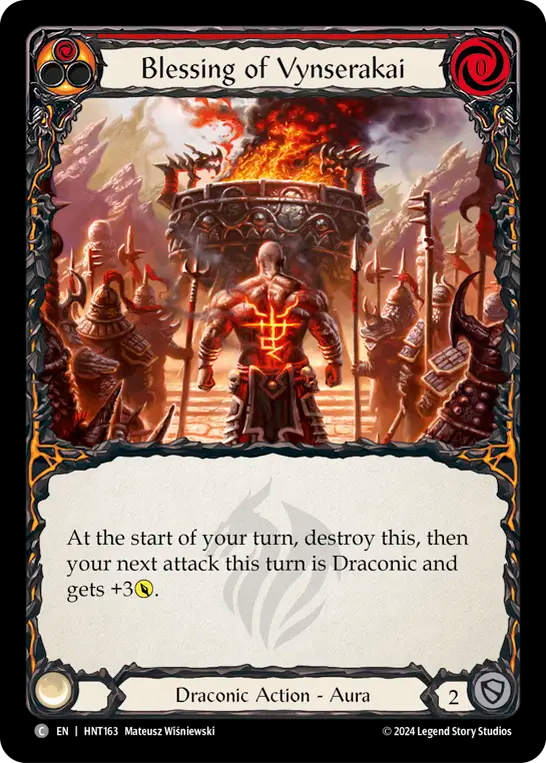 (HNT163) Flesh & Blood TCG The Hunted Single: Blessing of Vynserakai (Regular)  Common