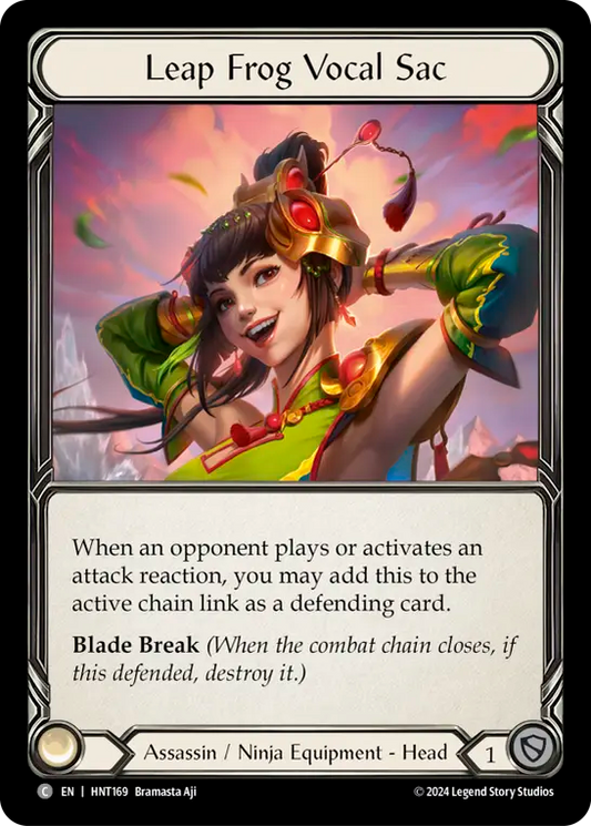 (HNT169) Flesh & Blood TCG The Hunted Single: Leap Frog Vocal Sac (Regular)  Common