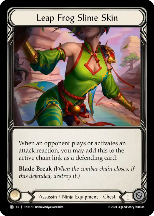 (HNT170) Flesh & Blood TCG The Hunted Single: Leap Frog Slime Skin (Cold Foil)  Common