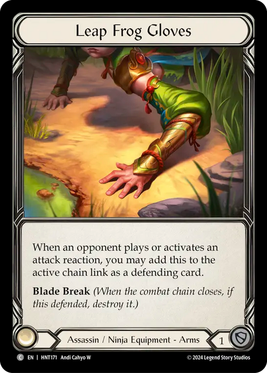(HNT171) Flesh & Blood TCG The Hunted Single: Leap Frog Gloves (Regular)  Common