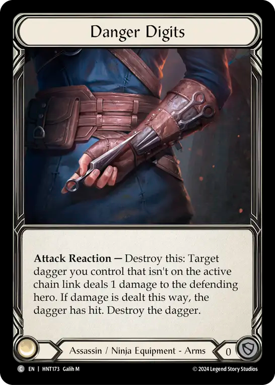(HNT173) Flesh & Blood TCG The Hunted Single: Danger Digits (Regular)  Common