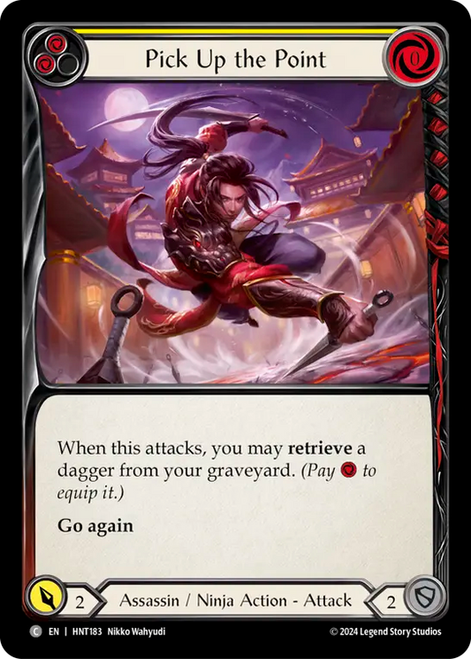 (HNT183) Flesh & Blood TCG The Hunted Single: Pick Up the Point (Yellow) (Regular)  Common