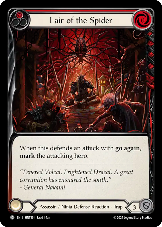 (HNT191) Flesh & Blood TCG The Hunted Single: Lair of the Spider (Rainbow Foil)  Common