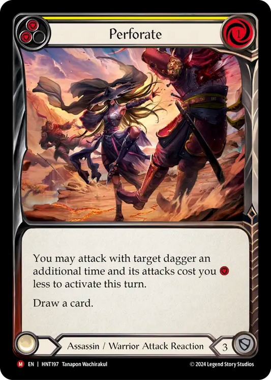 (HNT197) Flesh & Blood TCG The Hunted Single: Perforate (Regular)  Majestic