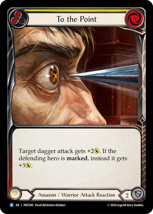 (HNT200) Flesh & Blood TCG The Hunted Single: To the Point (Yellow) (Regular)  Rare