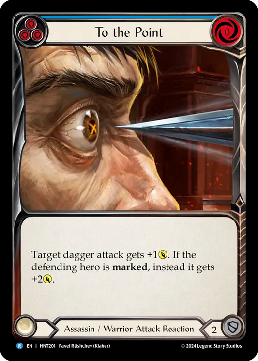 (HNT201) Flesh & Blood TCG The Hunted Single: To the Point (Blue) (Rainbow Foil)  Rare