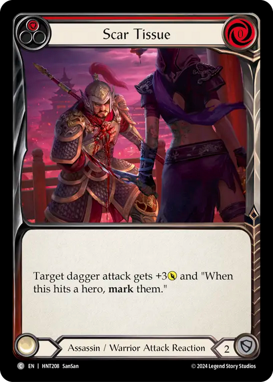 (HNT208) Flesh & Blood TCG The Hunted Single: Scar Tissue (Red) (Rainbow Foil)  Common