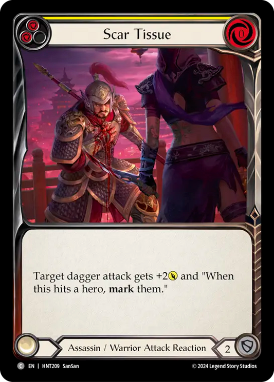 (HNT209) Flesh & Blood TCG The Hunted Single: Scar Tissue (Yellow) (Regular)  Common