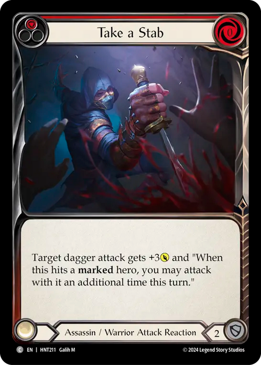 (HNT211) Flesh & Blood TCG The Hunted Single: Take a Stab (Red) (Regular)  Common