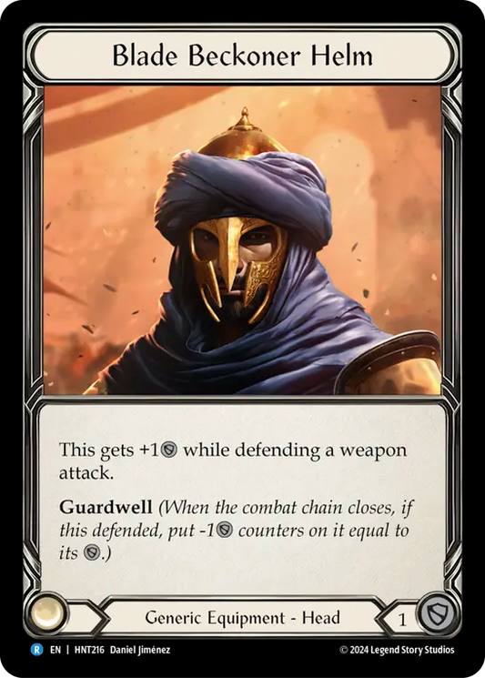 (HNT216) Flesh & Blood TCG The Hunted Single: Blade Beckoner Helm (Cold Foil)  Rare