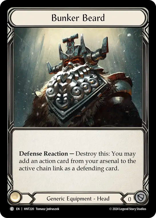(HNT220) Flesh & Blood TCG The Hunted Single: Bunker Beard (Regular)  Common