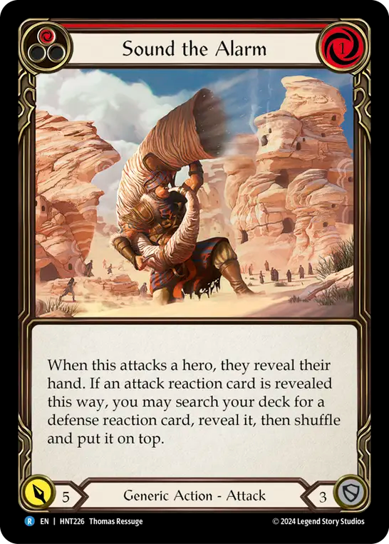 (HNT226) Flesh & Blood TCG The Hunted Single: Sound the Alarm (Regular)  Rare
