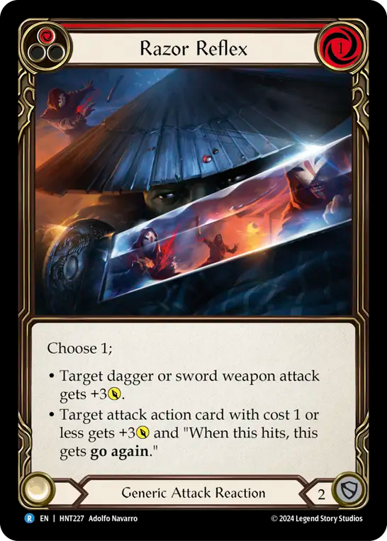 (HNT227) Flesh & Blood TCG The Hunted Single: Razor Reflex (Regular)  Rare