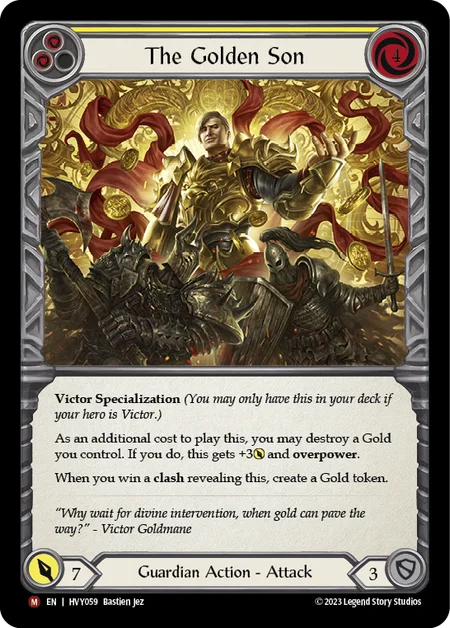 (HVY059) Flesh & Blood TCG Heavy Hitters Single: The Golden Son (Regular)  Majestic