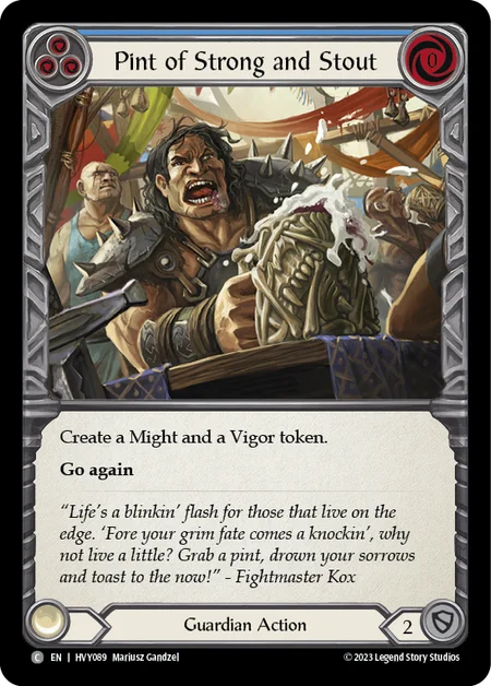 (HVY089) Flesh & Blood TCG Heavy Hitters Single: Pint of Strong and Stout (Rainbow Foil)  Common