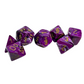 Chessex Translucent Polyhedral 7-Die Set: Vortex Purple / Gold