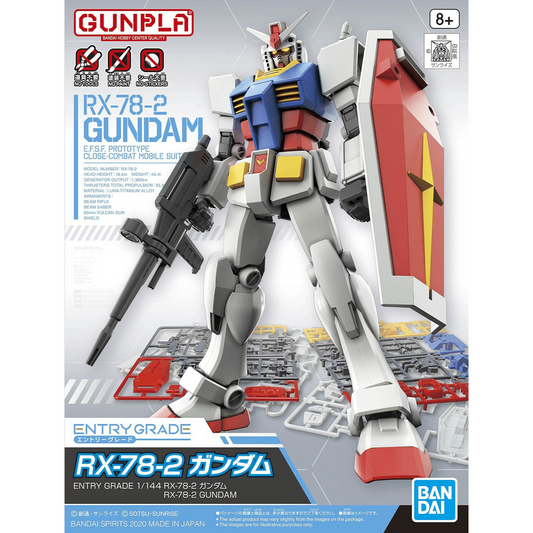 Gunpla Model Kit: ENTRY GRADE (EG) 1/144 RX-78-2 GUNDAM
