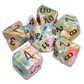 Chessex Translucent Polyhedral 7-Die Set: Festive Vibrant / Brown