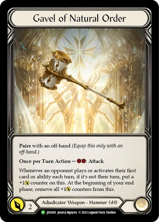 (005) Flesh & Blood TCG Judge Promos Single: Gavel of Natural Order (Cold Foil)  Promo