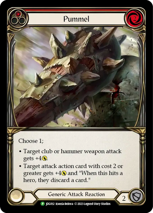 (012) Flesh & Blood TCG Judge Promos Single: Pummel (Red) (Cold Foil)  Promo