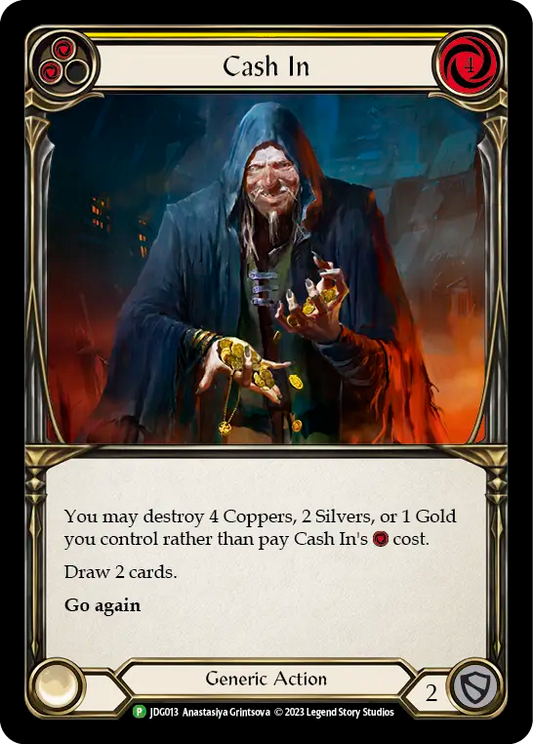 (013) Flesh & Blood TCG Judge Promos Single: Cash In (Cold Foil)  Promo