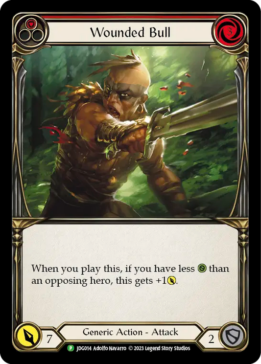 (014) Flesh & Blood TCG Judge Promos Single: Wounded Bull (Red) (Cold Foil)  Promo