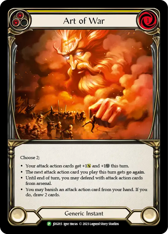 (015) Flesh & Blood TCG Judge Promos Single: Art of War (Cold Foil)  Promo