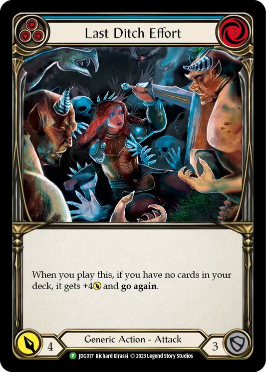 (017) Flesh & Blood TCG Judge Promos Single: Last Ditch Effort (Cold Foil)  Promo