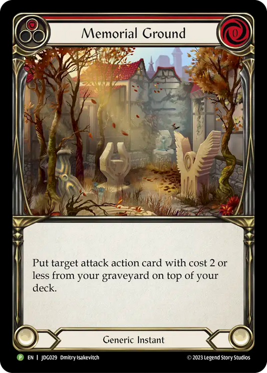 (029) Flesh & Blood TCG Judge Promos Single: Memorial Ground (Cold Foil)  Promo
