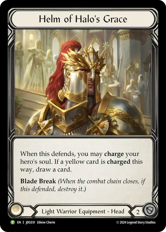 (031) Flesh & Blood TCG Judge Promos Single: Helm of Halo's Grace (Cold Foil)  Promo