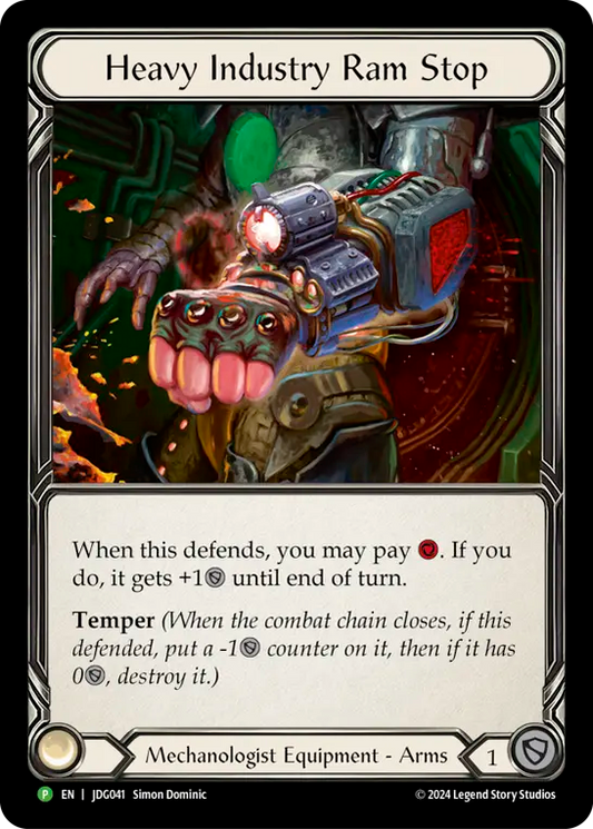 (041) Flesh & Blood TCG Judge Promos Single: Heavy Industry Ram Stop (Cold Foil)  Promo