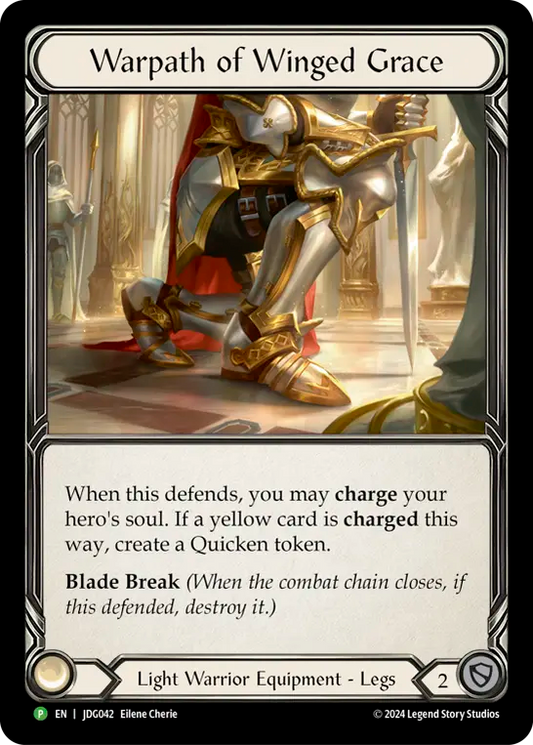 (042) Flesh & Blood TCG Judge Promos Single: Warpath of Winged Grace (Cold Foil)  Promo