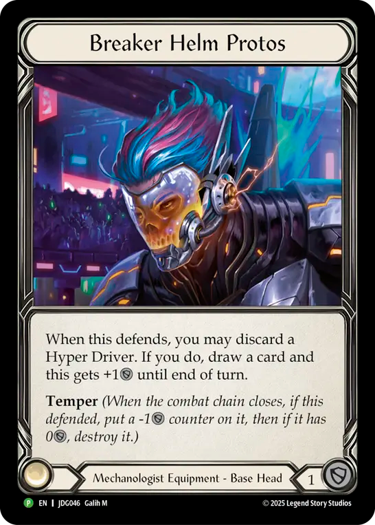 (046) Flesh & Blood TCG Judge Promos Single: Breaker Helm Protos (Cold Foil)  Promo