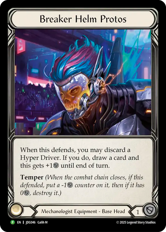 (046) Flesh & Blood TCG Judge Promos Single: Breaker Helm Protos (Cold Foil)  Promo