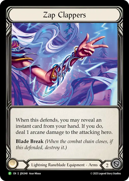 (048) Flesh & Blood TCG Judge Promos Single: Zap Clappers (Cold Foil)  Promo