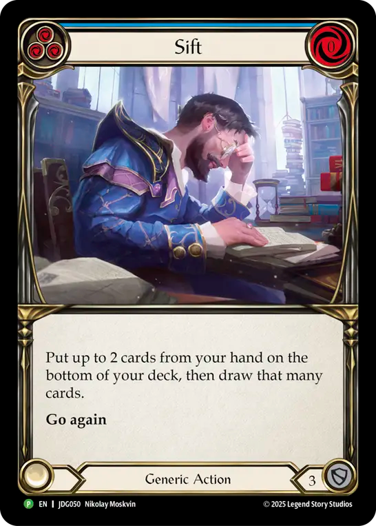 (050) Flesh & Blood TCG Judge Promos Single: Sift (Blue) (Cold Foil)  Promo