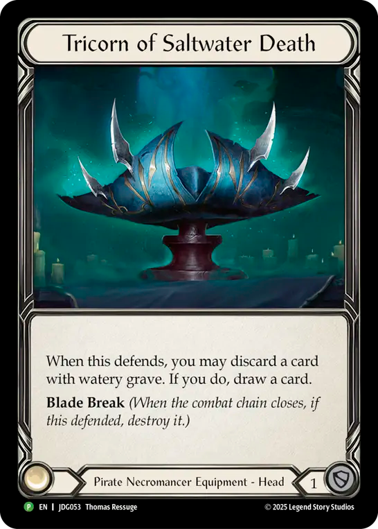 (053) Flesh & Blood TCG Judge Promos Single: Tricorn of Saltwater Death (Cold Foil)  Promo