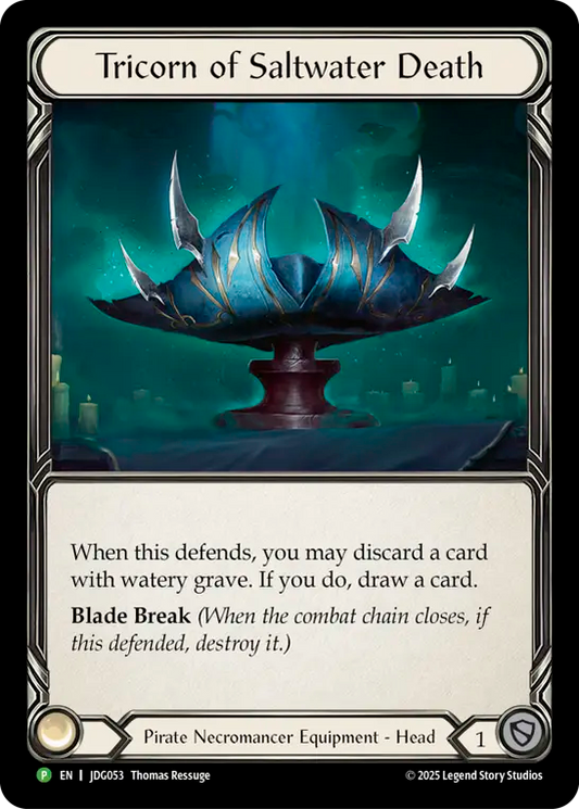 (053) Flesh & Blood TCG Judge Promos Single: Tricorn of Saltwater Death (Cold Foil)  Promo