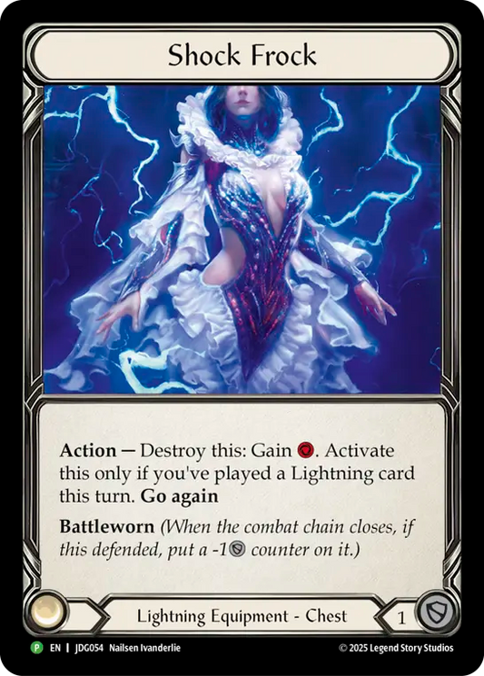 (054) Flesh & Blood TCG Judge Promos Single: Shock Frock (Cold Foil)  Promo