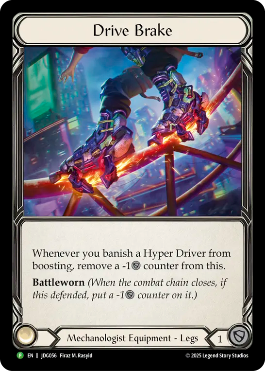 (056) Flesh & Blood TCG Judge Promos Single: Drive Brake (Cold Foil)  Promo