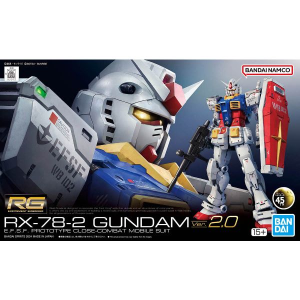 Gunpla Model Kit: RG 1 144 RX 78 2 GUNDAM VER20