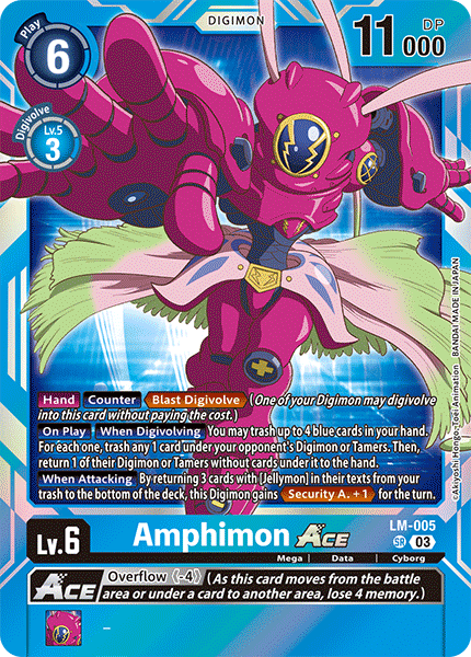 (LM-005) Digimon TCG Exceed Apocalypse Single: Amphimon Ace (LM-005)  Super Rare