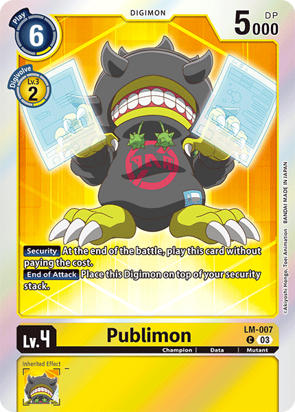 (LM-007) Digimon TCG Exceed Apocalypse Single: Publimon (LM-007)  Common