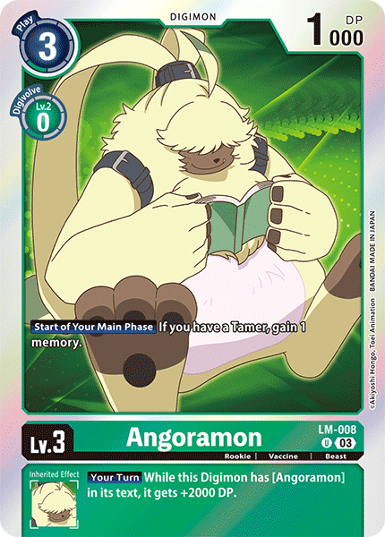 (LM-008) Digimon TCG Exceed Apocalypse Single: Angoramon (LM-008)  Uncommon