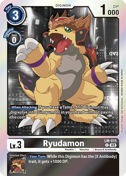 (LM-015) Digimon TCG Exceed Apocalypse Single: Ryudamon (LM-015)  Common