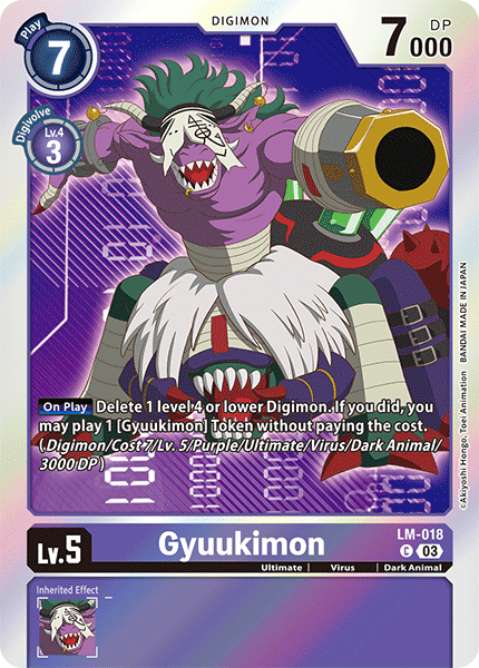(LM-018) Digimon TCG Exceed Apocalypse Single: Gyuukimon (LM-018)  Common