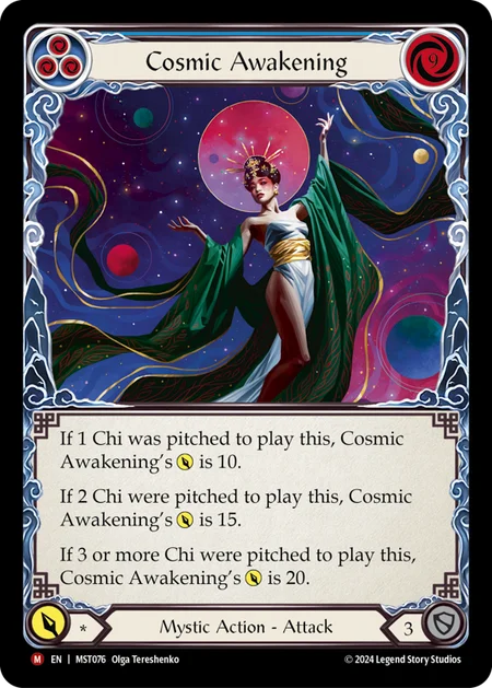 (076/237) Flesh & Blood TCG Part the Mistveil Single: Cosmic Awakening (Rainbow Foil)  Majestic