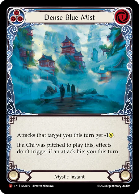 (079/237) Flesh & Blood TCG Part the Mistveil Single: Dense Blue Mist (Rainbow Foil)  Majestic