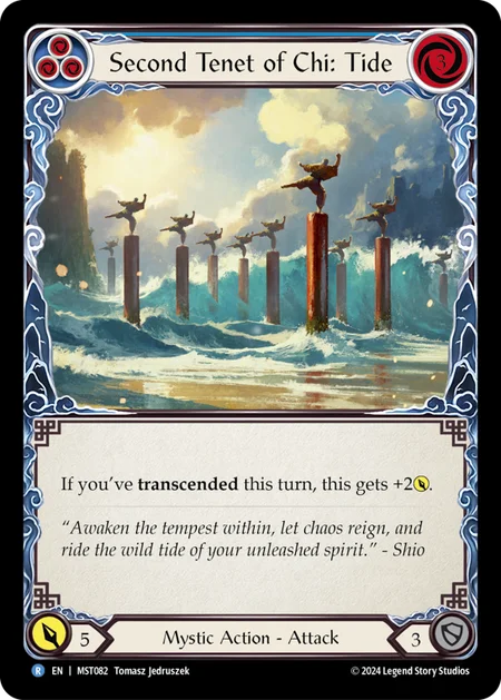 (082/237) Flesh & Blood TCG Part the Mistveil Single: Second Tenet of Chi: Tide (Regular)  Rare